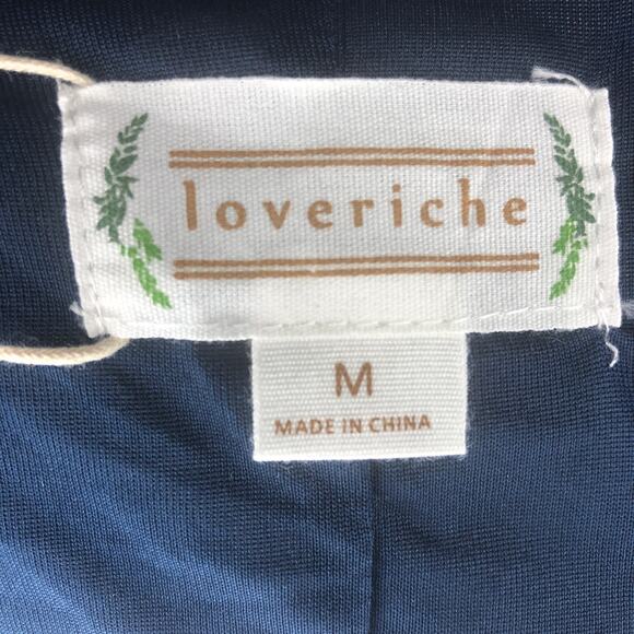 Loveriche Navy Mix Floral Velvet Dress - Size Medium - Picture 9 of 13